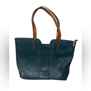 Montana West Tote Bag Purse Dark Teal Leather Medium Large Western